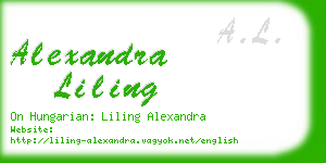 alexandra liling business card